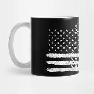 American Flag Fishing Bass Fish Gift For Fisherman Mug